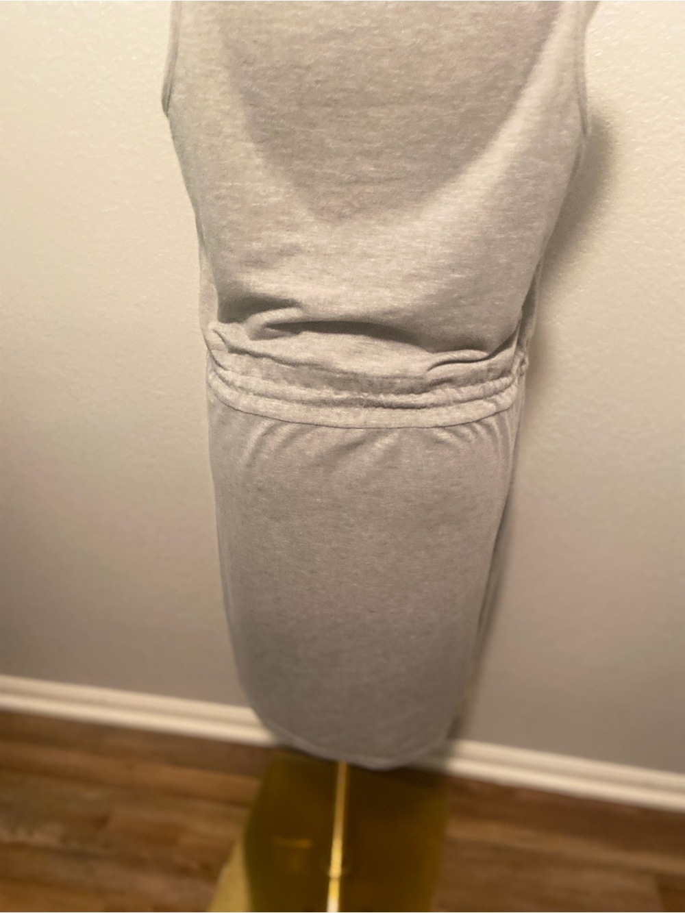Casual Sleeveless Drawstring Waist Dress - Light Gray activewear - Picture 9 of 10